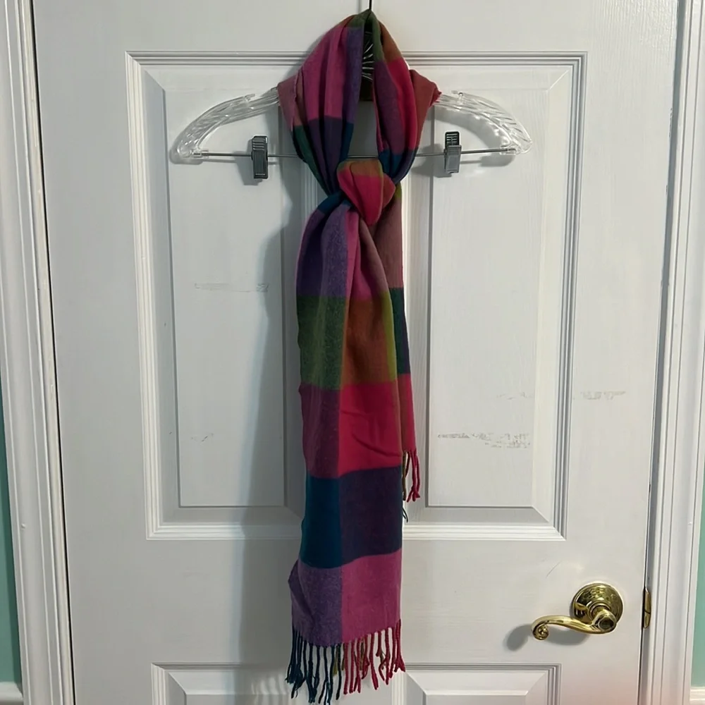 Multi-color Buffalo Check Scarf - Picture 4 of 4